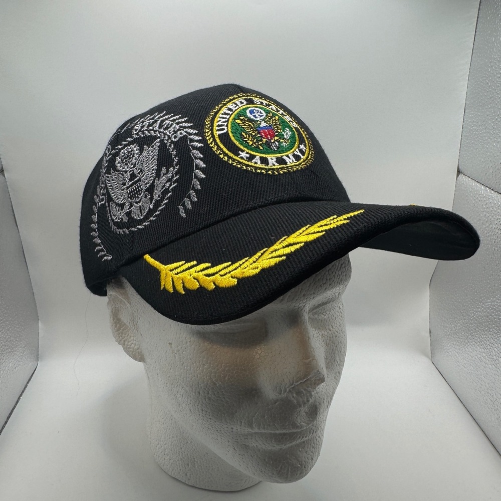 Unbranded OSFM Baseball Cap Unisex Black US Army Embroidered Military Hat